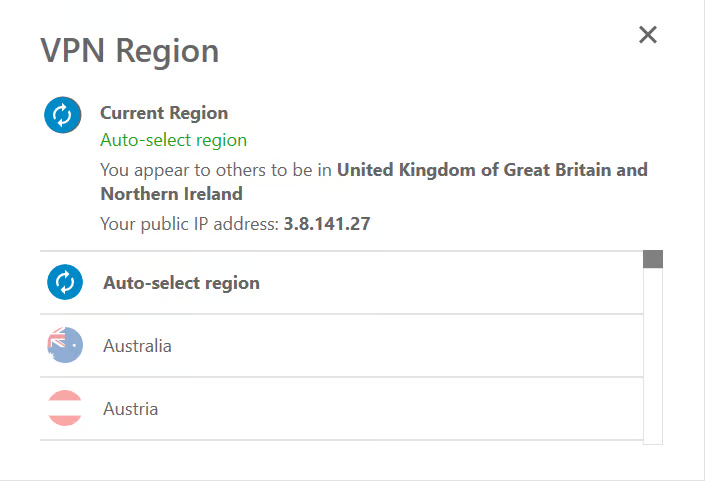 Norton Secure VPN nustatymai